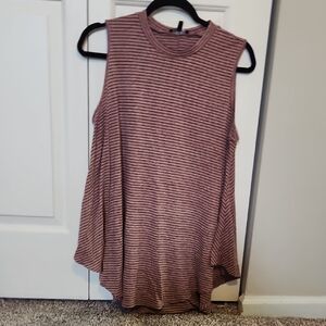 Striped Sleeveless Top - Pink